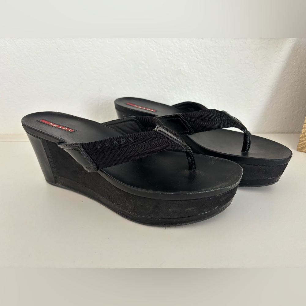 Vintage PRADA wedge sandals
